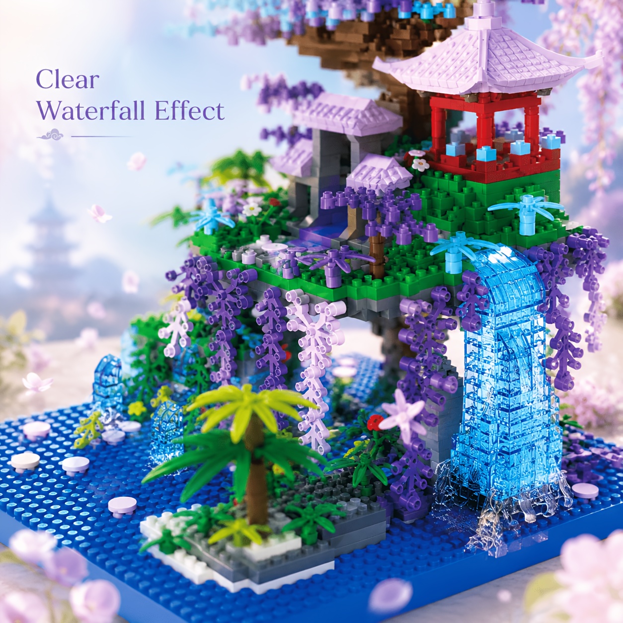 Micro-Bead Assembly Block Set, Flower Tree Garden Pavilion